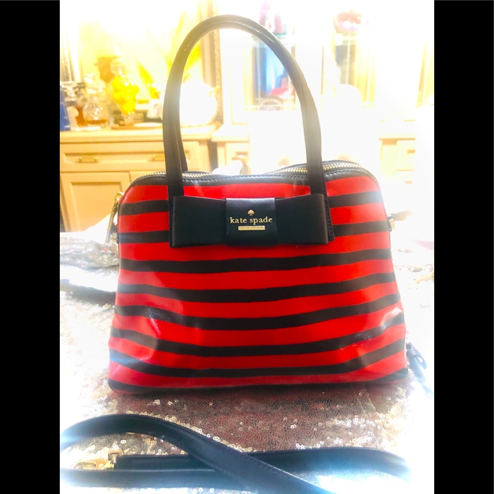 Kate Spade Maise Julia Street Satchel Navy & Red